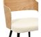 Lot De 2 Fauteuils De Table Assise Bouclette Loki En Contreplaqué Et Polyester - Beige Et Blanc