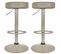 Lot De 2 Tabourets De Bar Mumford Hauteur Réglable En Similicuir - Gris