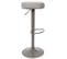 Lot De 2 Tabourets De Bar Mumford Hauteur Réglable En Similicuir - Gris