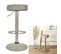 Lot De 2 Tabourets De Bar Mumford Hauteur Réglable En Similicuir - Gris