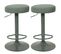 Lot De 2 Tabourets De Bar Mumford Hauteur Réglable En Similicuir - Vert