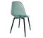 Lot De 4 Chaises Scandinave Transparentes Et Pieds En Métal - Vert