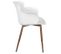 Lot De 2 Fauteuils Coque Lorens En Polypropylène Et Métal - Blanc Et Marron