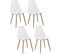 Lot De 4 Chaises Thao En Polycarbonate - Transparent Et Beige