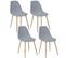 Lot De 4 Chaises Thao En Polypropylène Et Fer - Gris