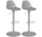 Lot De 2 Chaises De Bar Aiko En Polypropylène Ajustable - Gris Clair