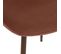 Lot De 4 Chaises Confortables En Polyester Effet Velours Et Pieds En Fer Roka - Rouge Terracotta