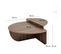 Table Basse 2 Demis-cercles En Panneaux De Particules Diam.90cm