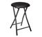 Lot De 2 Tabourets Pliants En Pvc - Noir