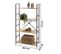 Etagère Droite Large 4 Niveaux Colorado H.48 En Métal Et Mdf - Beige Et Noir