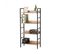 Etagère Droite 4 Niveaux Colorado H.126 En Métal Et Mdf - Beige Et Noir