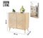 Buffet 2 Portes Shelby En Bois Avec Système D'ouverture Push Pull - Beige