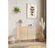 Buffet 2 Portes Shelby En Bois Avec Système D'ouverture Push Pull - Beige