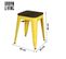 Tabouret Vintage Liv H46 Cm - Jaune