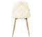 Lot De 4 Chaises Faro Tissu Et Pieds Métal Imitation Bois - Beige