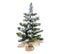 Sapin De Noël Artificiel Blooming Effet Enneigé Avec Pot Couvert De Jute - H. 50 Cm - Vert Et Blanc