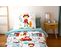 Parure De Lit Enfant Pompier - 100% Coton Adouci 57 Fils - 140 X 200 Cm