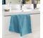 Serviette De Toilette Dayta - Eponge Unie 500 G/m² - 50 X 90 Cm - Bleu Paon