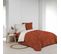 Parure De Lit Jay - 100% Coton - 240 X 260 Cm - Terracotta Et Or