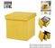 Pouf De Rangement Pliable Kube En Velours Côtelé - Jaune