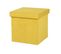 Pouf De Rangement Pliable Kube En Velours Côtelé - Jaune