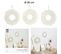 Lot De 3 Miroirs Ronds Bohème - Diam 28 Cm - Beige