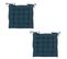 Lot 2x Galette De Chaise - Bleu Foncé