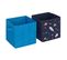 Lot De 2 Boites De Rangement Espace En Tissu - 29x29x29cm - Bleu