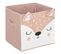 Lot De 2 Boites De Rangement Biche En Velours - 29x29x29cm - Rose