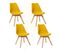 Lot De 4 Chaises Design Scandinave Baya - Jaune