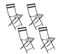 Lot De 4 Chaises De Jardin Pliables En Métal Greensboro - Graphite