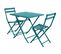 Lot De 4 Chaises De Jardin Pliables En Métal Greensboro - Bleu Canard