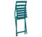 Lot De 4 Chaises De Jardin Pliables En Métal Greensboro - Bleu Canard