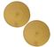 Lot De 2 Sets De Table Tressés Ronds - Diam. 38 Cm - Moutarde