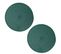 Lot De 2 Sets De Table Tressés Ronds - Diam. 38 Cm - Vert Émeraude