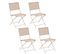 Lot De 4 Chaises De Jardin Pliables Modula - Lin Et Argile