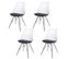 Lot De 4 Chaises Diane Avec Coussin D'assise - Gris