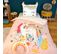 Parure De Lit Enfant Licorne Avec Oreilles Rembourrées - 100% Coton 57 Fils/cm² - 140 X 200 Cm