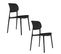 Lot De 2 Chaises Design Cheer - Noir