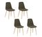 Lot De 4 Chaises Loka En Tissu - Kaki