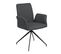 Fauteuil De Table Lou En Tissu - Gris Foncé