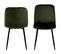 Lot De 4 Chaises Kate En Velours Et Métal - Vert