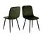 Lot De 4 Chaises Kate En Velours Et Métal - Vert