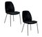 Lot De 2 Chaises Billie En Velours Et Métal - Noir