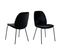 Lot De 2 Chaises Billie En Velours Et Métal - Noir