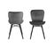 Lot De 2 Chaises Lucie En Velours Et Bois - Gris Et Noir