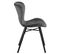 Lot De 2 Chaises Lucie En Velours Et Bois - Gris Et Noir