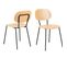 Lot De 2 Chaises Daphné En Bois Et Métal - Beige Et Noir