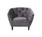 Fauteuil Ria En Velours - 1 Place - Gris Foncé