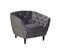 Fauteuil Ria En Velours - 1 Place - Gris Foncé